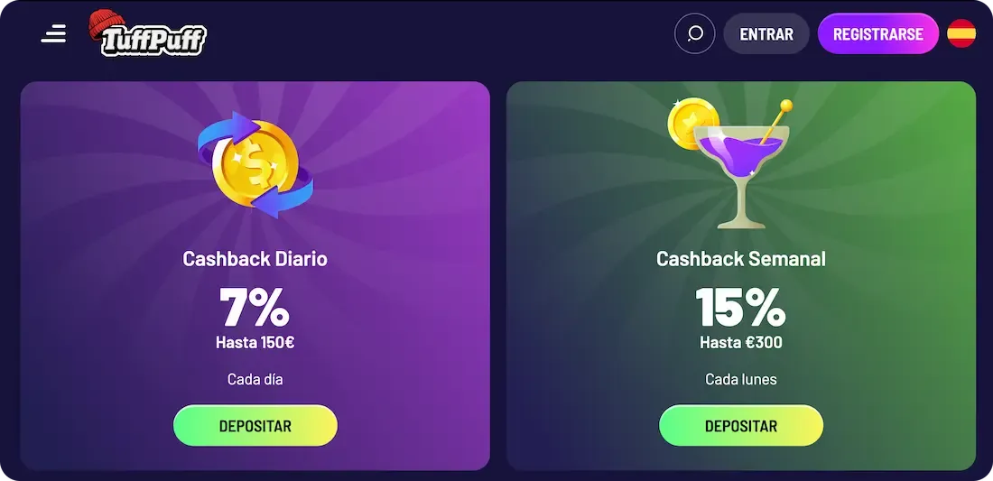 bonos del casino tuffpuff