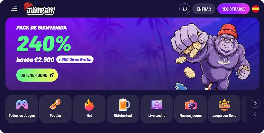 sitio web del casino tuffpuff